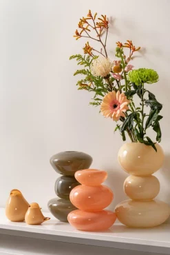 Present Time Vaas Bubbles glas groot lichtgeel Sale