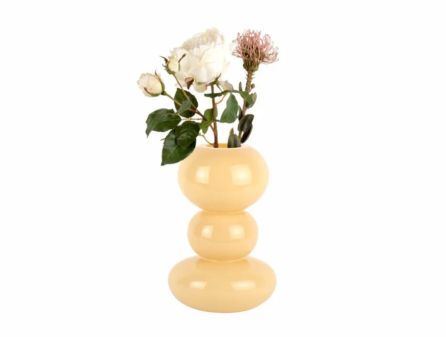 Present Time Vaas Bubbles glas groot lichtgeel Sale