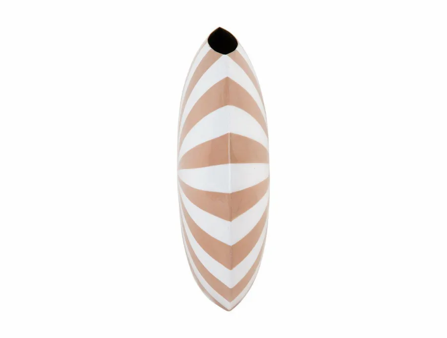 Present Time Vaas Candy Swirl zacht bruin - wit groot