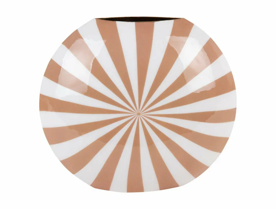 Present Time Vaas Candy Swirl zacht bruin - wit groot