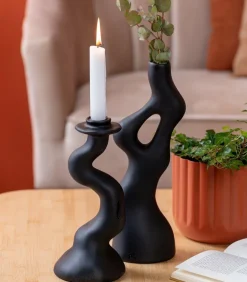 Present Time Vaas Organisch Swirls zwart Discount