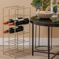 Present Time Wijnrek Dual Floor metaal goud Discount