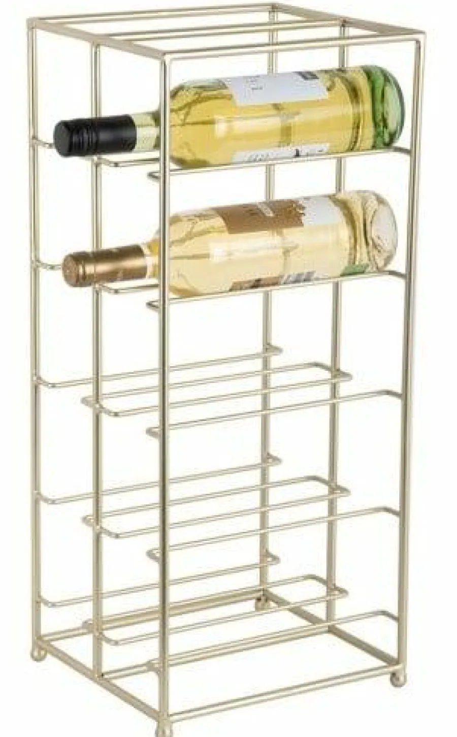 Present Time Wijnrek Dual Floor metaal goud Discount