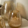 PTMD Ameara Amber glas rond taps windlicht M Online