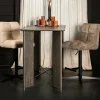 PTMD Barstoel Milan creme in hoogte verstelbaar New