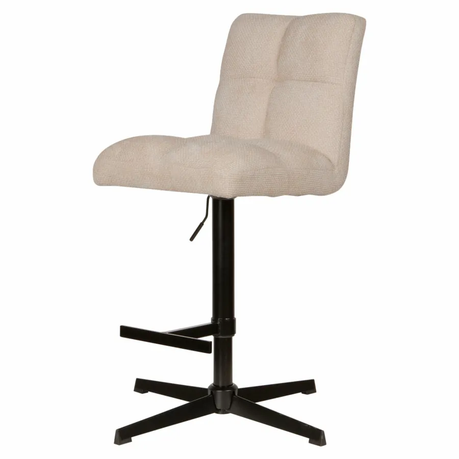 PTMD Barstoel Milan creme in hoogte verstelbaar New