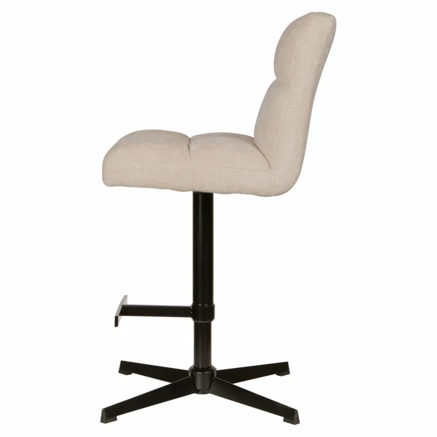 PTMD Barstoel Milan creme in hoogte verstelbaar New