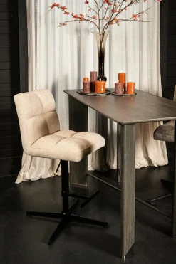 PTMD Barstoel Milan creme in hoogte verstelbaar New
