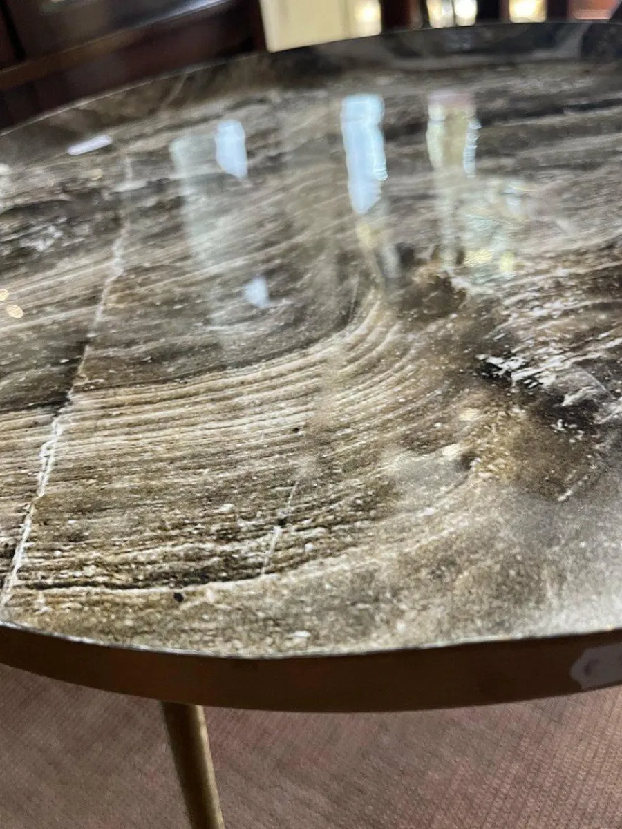 PTMD Bijzettafel Jiven Goud / Marmer print Hot