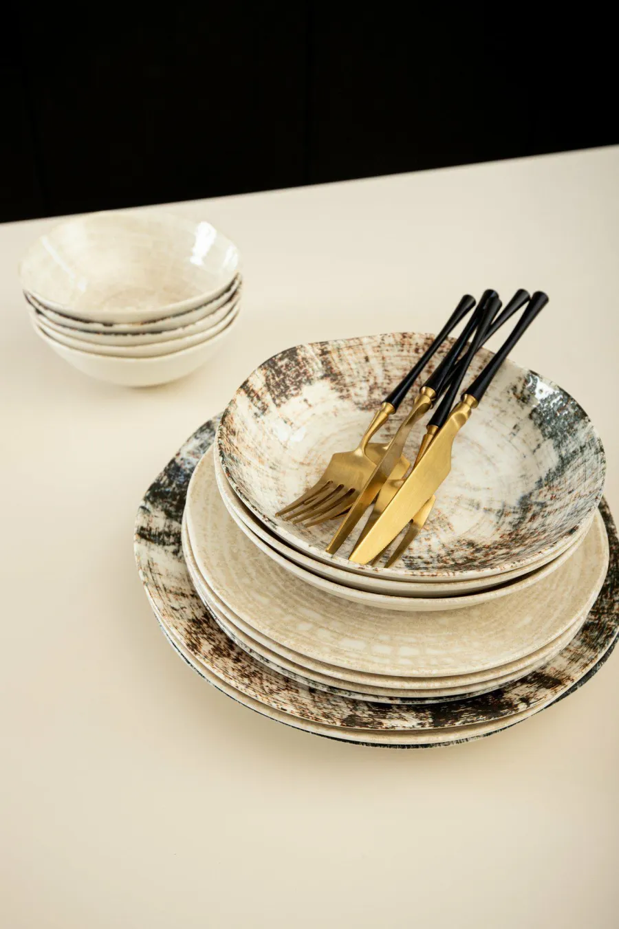 PTMD Dinerbord Kaylaa Creme porselein rond L - 28 cm Outlet