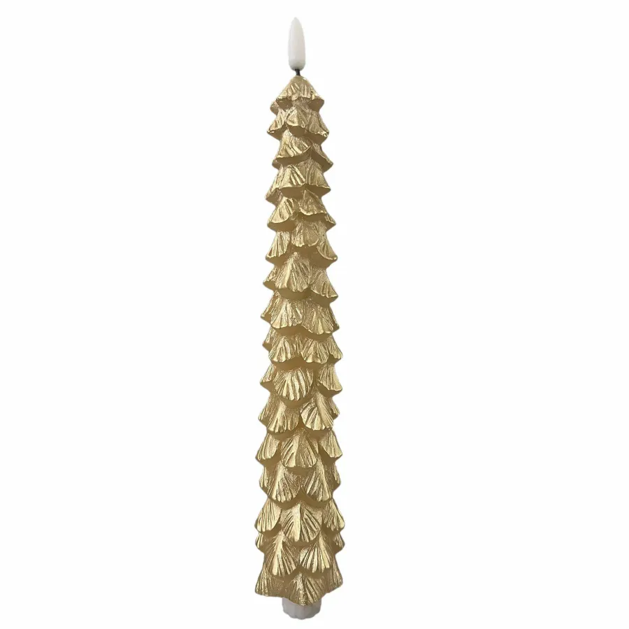 PTMD Dinerkaars LED Kerstboom goud set van 2