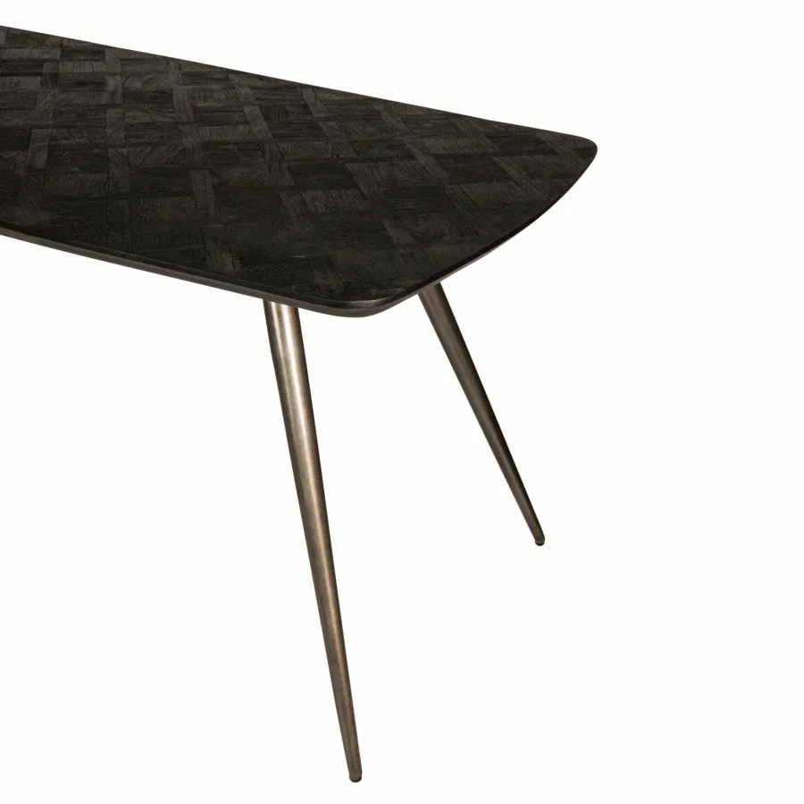 PTMD Eettafel Fieron Acacia zwart ovaal 240 cm Outlet