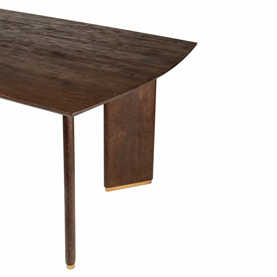 PTMD Eettafel Liber mango bruin gouden poot 200 cm New