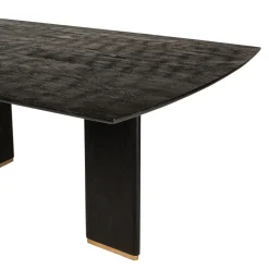 PTMD Eettafel Liber mango zwart gouden poot 240 cm Best