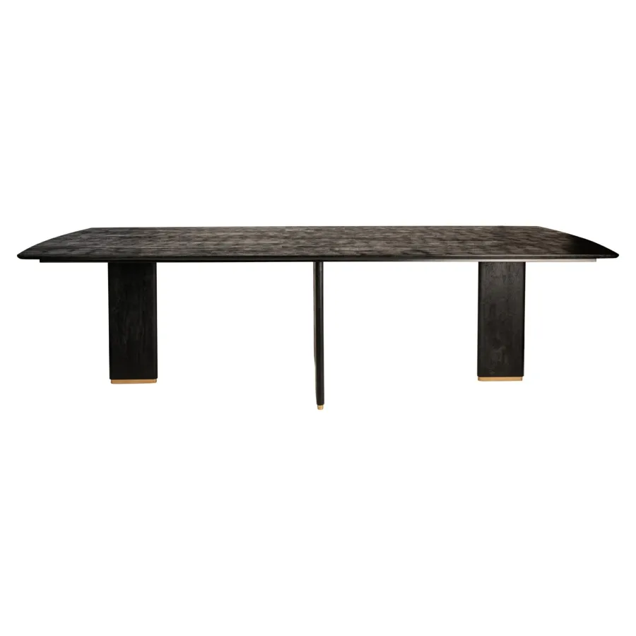 PTMD Eettafel Liber mango zwart gouden poot 240 cm Best