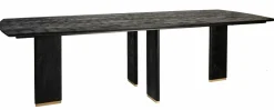 PTMD Eettafel Liber mango zwart gouden poot 280 cm Online