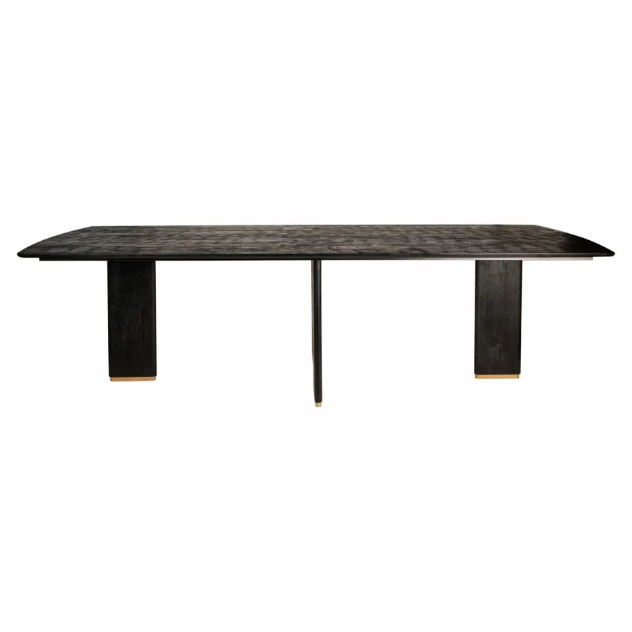 PTMD Eettafel Liber mango zwart gouden poot 200 cm Outlet