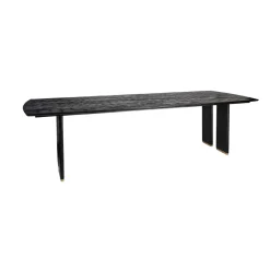 PTMD Eettafel Liber mango zwart gouden poot 200 cm Outlet