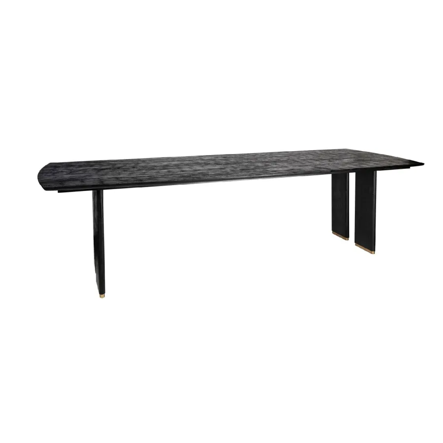 PTMD Eettafel Liber mango zwart gouden poot 200 cm Outlet