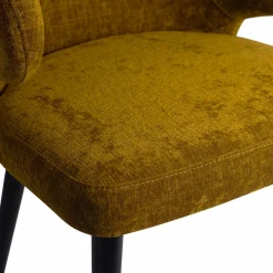 PTMD Eettafelstoel Fiori geel met houten poten Discount