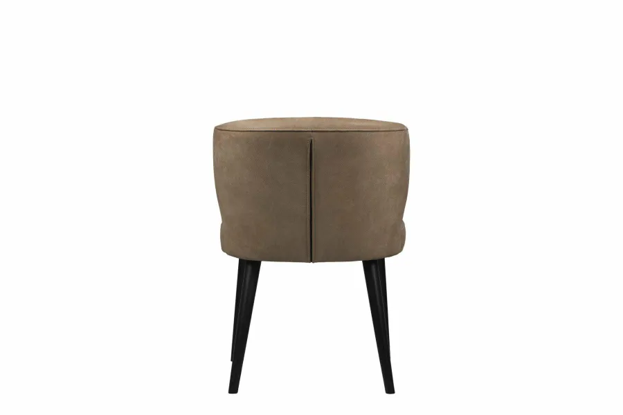 PTMD Eettafelstoel Fiori taupe terraleer met houten poten Best