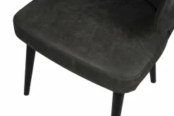 PTMD Eettafelstoel Fiori antraciet terra leer met houten poten Sale