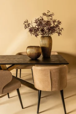 PTMD Eettafelstoel Fiori zand kunstleer met houten poten Hot