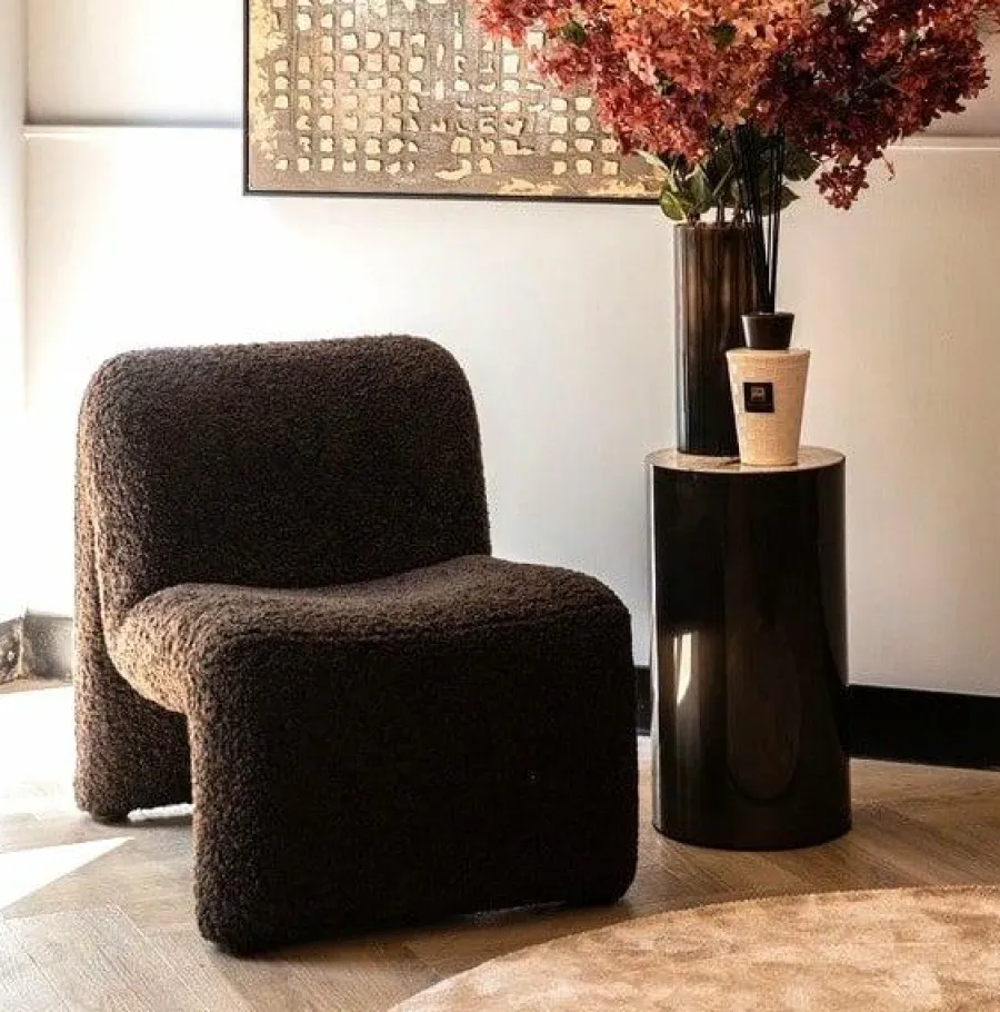 PTMD Fauteuil Oslo teddy coffee Discount