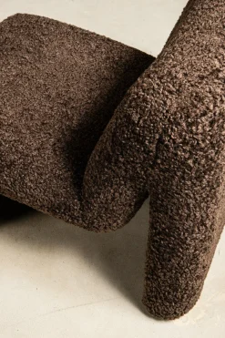 PTMD Fauteuil Oslo teddy coffee Discount