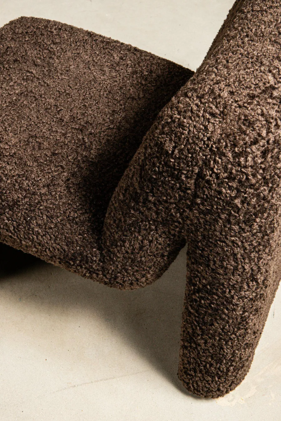 PTMD Fauteuil Oslo teddy coffee Discount