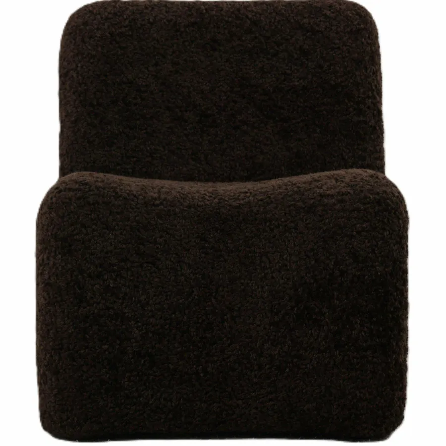 PTMD Fauteuil Oslo teddy coffee Discount