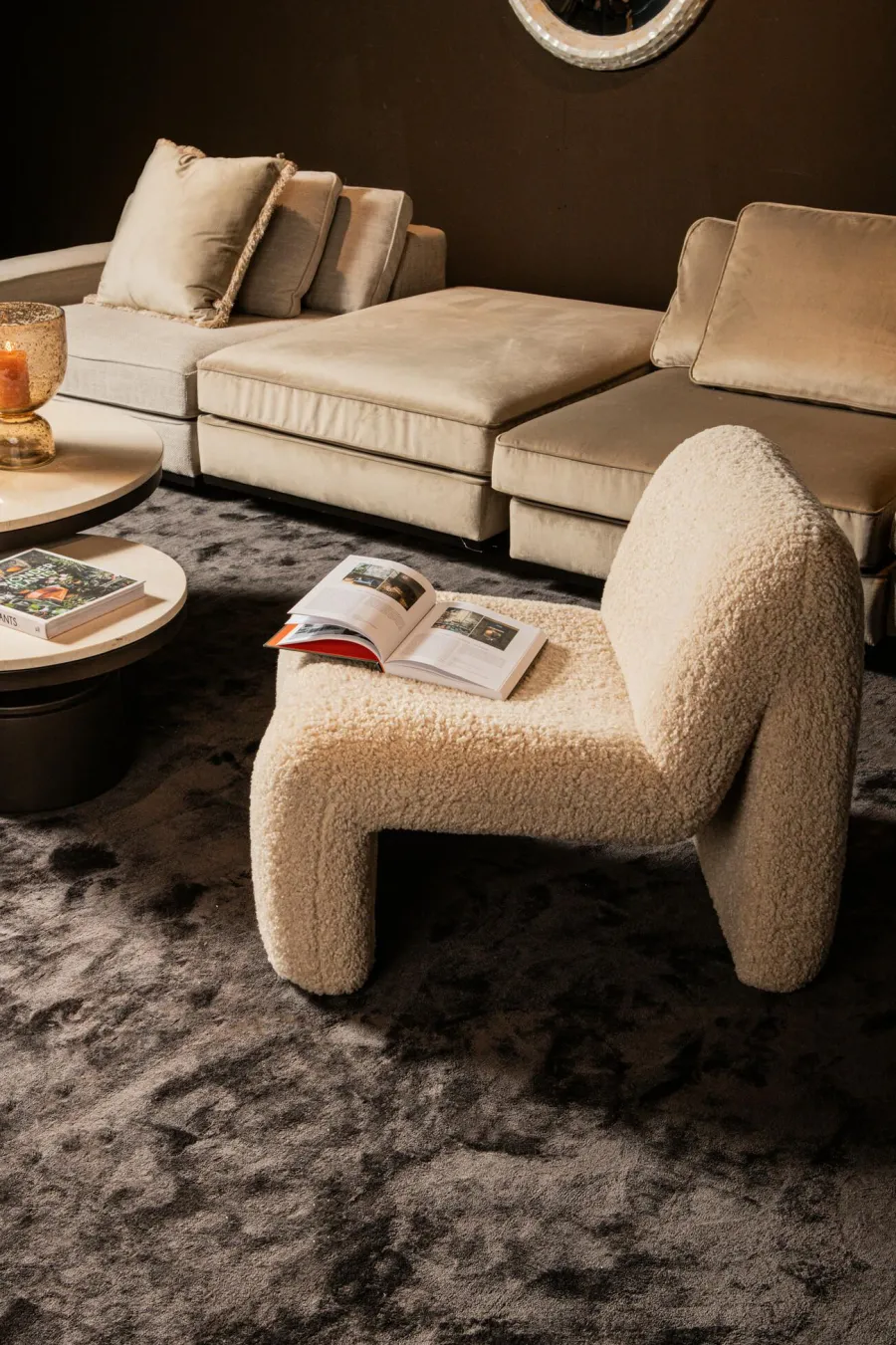 PTMD Fauteuil Oslo teddy beige Hot