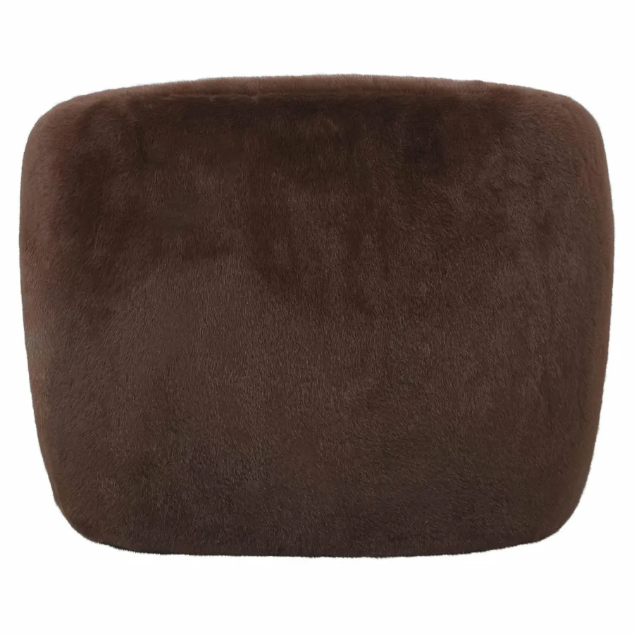 PTMD Fauteuil Aphrodite fur donkerbruin New