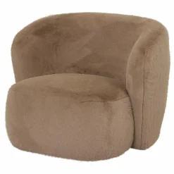 PTMD Fauteuil Aphrodite fur mokka Discount