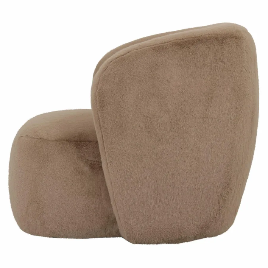 PTMD Fauteuil Aphrodite fur mokka Discount
