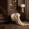 PTMD Fauteuil Carice Beige met gouden onderstel Outlet