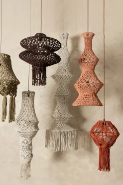 PTMD Hanglamp Milley Green cotton macrame Outlet