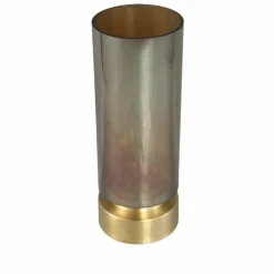 PTMD Kandelaar / Vaas Morrible Amber round glas laag Discount