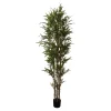 PTMD Kunstplant groene bamboo in zwarte plastic pot L Sale