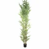 PTMD Kunstplant Leaves Plant green bamboo natural in pot - 240 cm hoog New