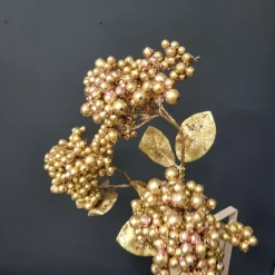 PTMD Kunsttak Berry Plant rose gold glitter berry spray Outlet