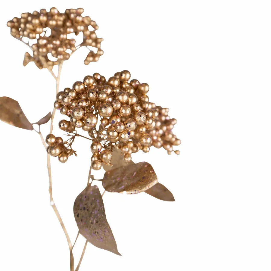 PTMD Kunsttak Berry Plant rose gold glitter berry spray Outlet