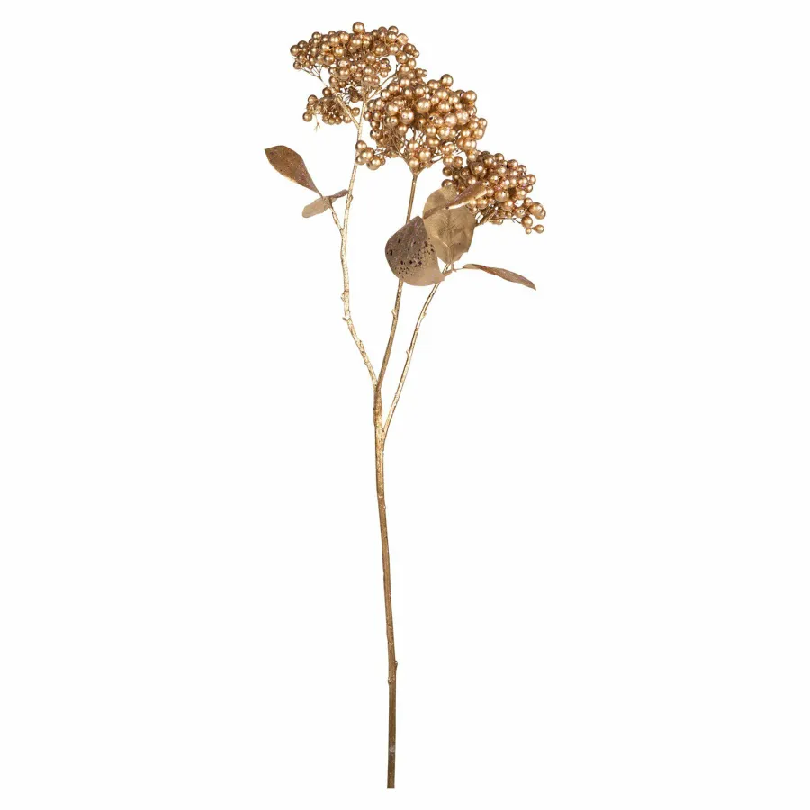 PTMD Kunsttak Berry Plant rose gold glitter berry spray Outlet