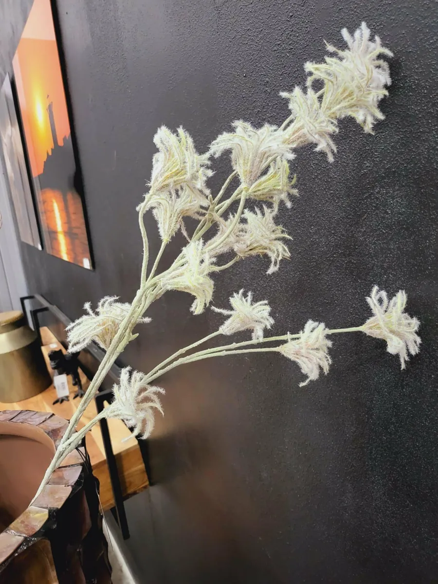 PTMD Kunsttak Garden Flower green clematis seed spray Discount