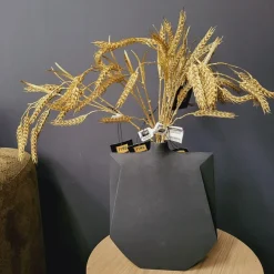 PTMD Kunsttak Leaves Plant gold metallic wheat spray Hot