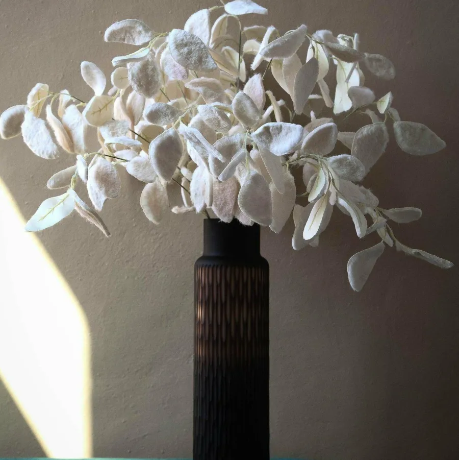 PTMD Kunsttak Leaves Plant eucalyptus soft wit Online
