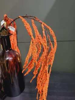 PTMD Kunsttak Twig Plant orange amaranthus hanging spray