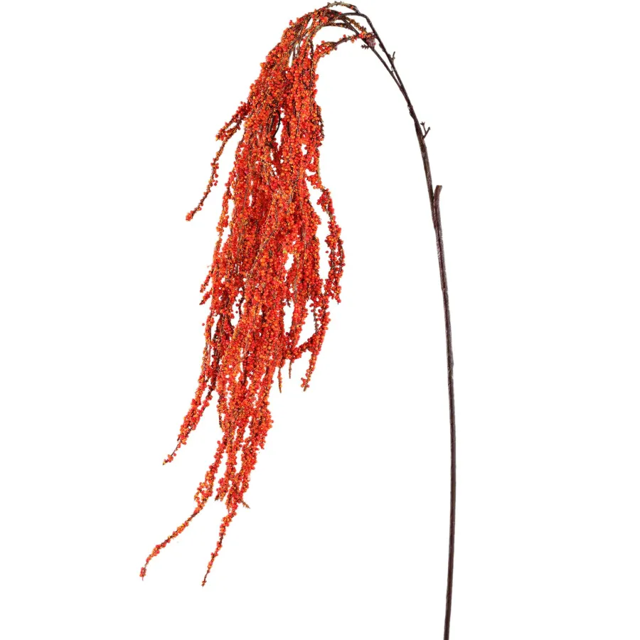 PTMD Kunsttak Twig Plant orange amaranthus hanging spray