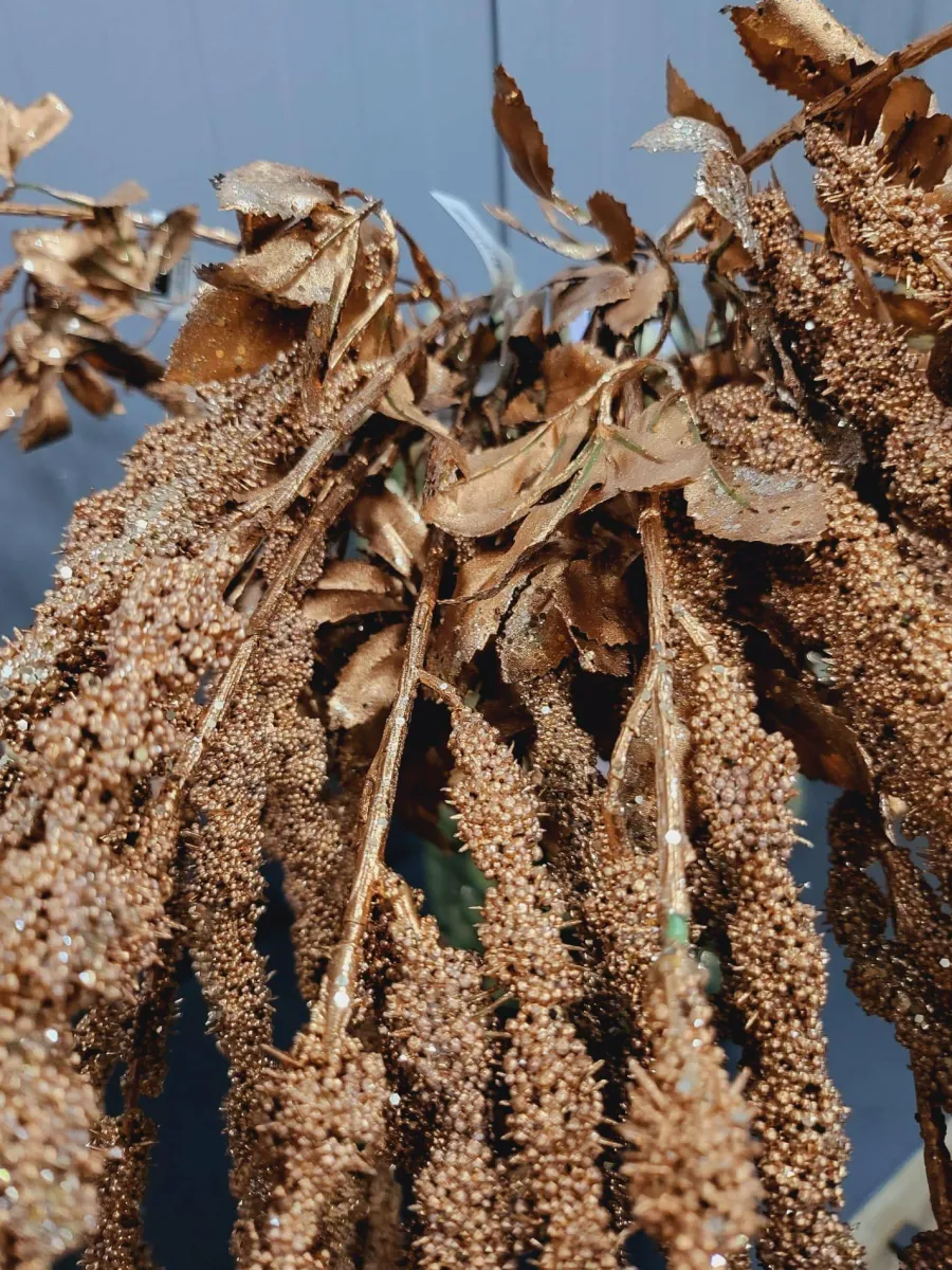 PTMD Kunsttak Twig Plant copper glitter amaranthus spray Best