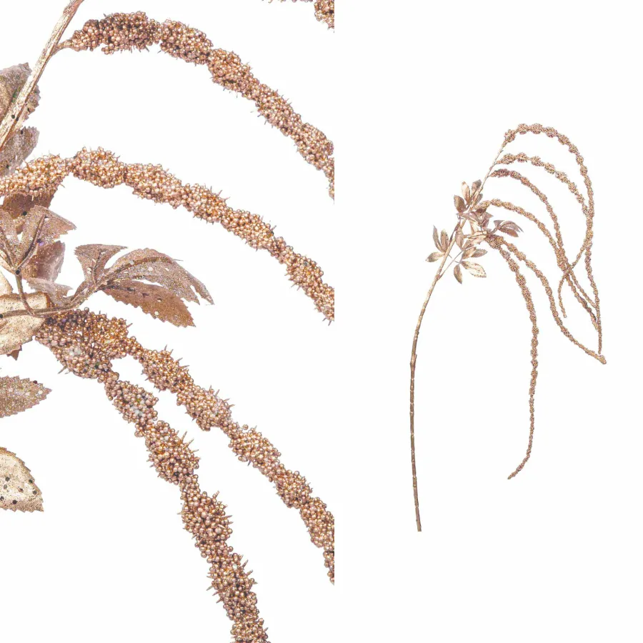 PTMD Kunsttak Twig Plant copper glitter amaranthus spray Best